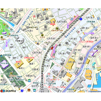 トラスト元町8【西元町駅徒歩1分★　Wi-Fi無料】の物件地図