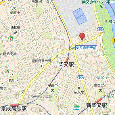 マンスリーリブマックス柴又ピタアタ★『1名入居限定・駅4分』【浴室乾燥付】≪スタンダードシリーズ≫の物件地図