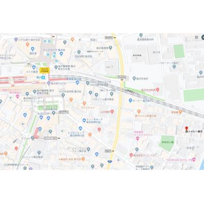 シャレー藤沢　4階（402）　1Ｋ　家具家電付　シングルの物件地図