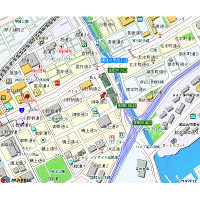 トラスト三宮19【日当たり良好！セキュリティ抜群♪】の物件地図