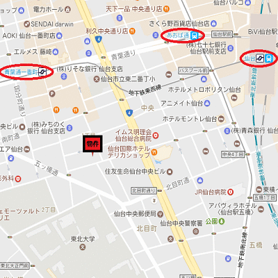 グッドステイ仙台一番町・東北大学NORTHステイ■『駅徒歩5分・28平米』【ベーシック】の物件地図