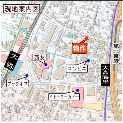 シティマンスリー大森・シティプラザ南大井　8Bタイプ【光インターネット（WIFI）無料】【浴室乾燥】【独立洗面】【オートロック】【フロトイレ別】の物件地図