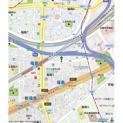 マンスリーライフ大阪福島2◆【日額賃料1,000円OFFキャンペーン！！1/25迄※延長不可】テレワーク、在宅ワーク歓迎！大阪梅田まで電車で1駅・コンビニ徒歩1分・洋室7帖・Wi-Fi付きの物件地図
