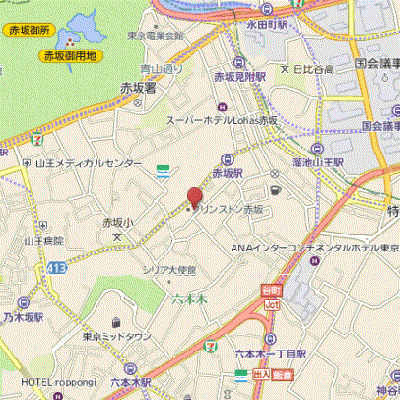 ≪ホテルタイプ≫マンスリーリブマックス赤坂グランデ『ペット可・築浅！駅徒歩2分！Wi-Fi無料♪サウナ付』【ツインルーム】の物件地図