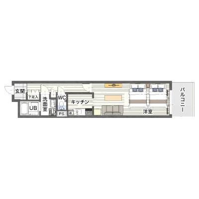 レントライフマンスリー新横浜キュービックE【契約・事務手数料無料！】の物件地図