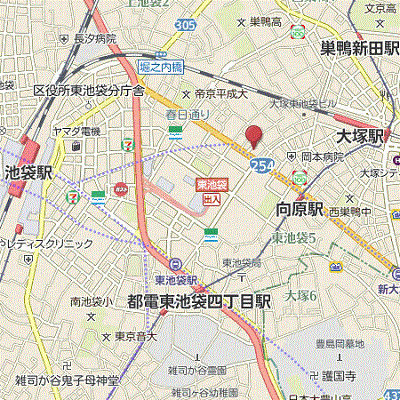 グッドステイ山手線大塚WEST■『浴室乾燥付』【ベーシック】の物件地図