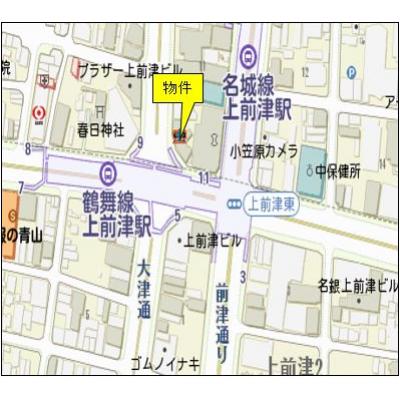 リードマンスリー【駅徒歩1分】チサン上前津【夜間オートロック有】人気の大須・矢場町エリア♪の物件地図