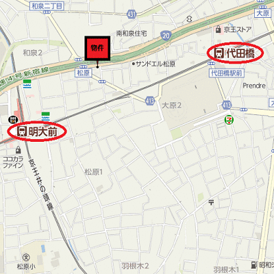 グッドステイ明大前パレス■【ベーシック・NET対応】の物件地図