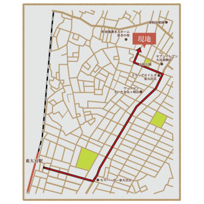 Bizroom／パークビュー弐番館104　【インターネット無料】敷地内駐車場あり！おしゃれな欧風インテイリア！の物件地図