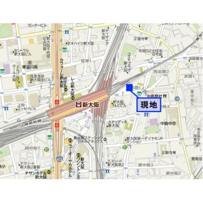 「新大阪駅」出口すぐ｜ゆったり9帖の間取りⅡの物件地図