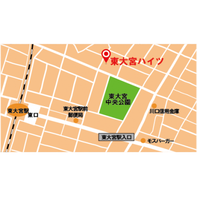 Bizroom/東大宮ハイツ202【リノベーション】駅近・ＲＣ！窓の多い明るい室内！！の物件地図