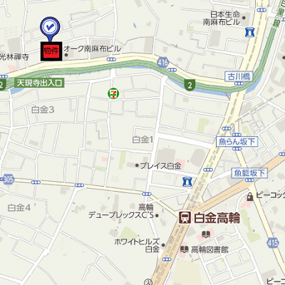 グッドステイ白金高輪NORTHグリーンヴェール□『禁煙ルーム・25平米・独立洗面・浴室乾燥付』【ハイクラス】の物件地図