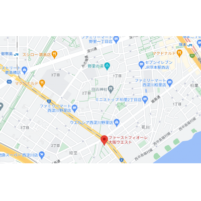 Ⓡマンスリー梅田WESTⅡの物件地図