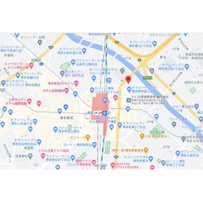 【今月の契約に限り‼】通常料金1日/7,000円➡6,500円でご紹介可能！★博多駅徒歩付近の物件となり、インターネット無料です♪♪♪の物件地図
