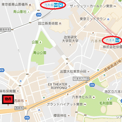 グッドステイ西麻布ガリシアヒルズWEST□『禁煙ルーム・1R・21平米・浴室乾燥付』【ベーシック】の物件地図