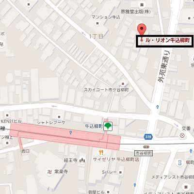 グッドステイ牛込柳町駅前ルリオン□『禁煙ルーム・2K・41平米・追い焚き機能・独立洗面・浴室乾燥付』【ハイクラス】の物件地図