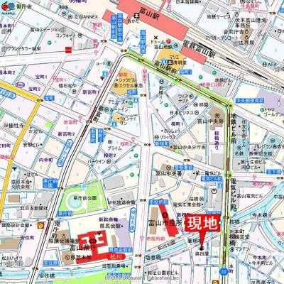 アパマートマンスリー富山駅南 桜木町 Wi-Fi無料 1LDK (ec)の物件地図