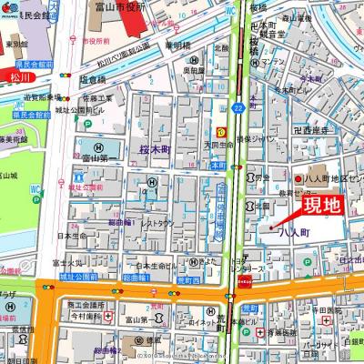 アパマートマンスリー富山駅南　八人町　Wi-Fi無料　3LDK(603)の物件地図