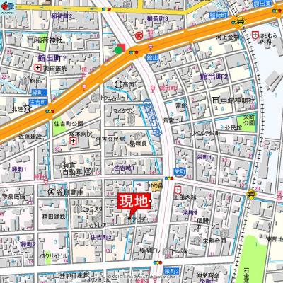 アパマートマンスリー富山市 住吉町 Wi-Fi無料 1K (cb)の物件地図