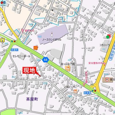 アパマートマンスリー富山市 茶屋町R Wi-Fi無料 1K (be)の物件地図