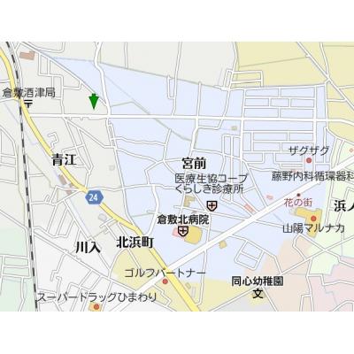 ★★コーポワイスリーA（※禁煙）★★【さくらマンスリー】広々収納で荷物が多い方にオススメ! 1Kの物件地図
