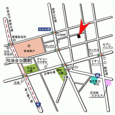 ピースフル錦町2階の物件地図