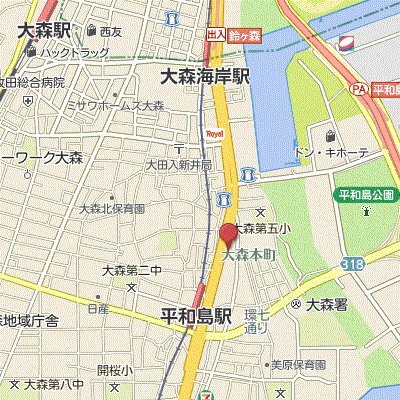 グッドステイ大森本町キューブ■『禁煙ルーム・1K・20平米・駅4分・独立洗面・浴室乾燥付』【ハイクラス】の物件地図