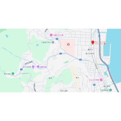 10月3日～契約OK☆JR日豊本線亀川駅まで徒歩約1分！コンビニやコインランドリーも徒歩圏内♪の物件地図