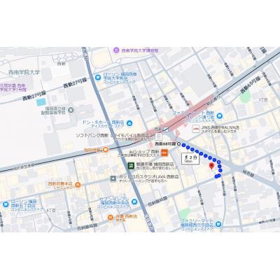 Ｒ西新　Ｂの物件地図