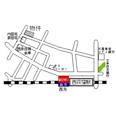 リベストマンスリー西荻窪３【無料Wifi・振分2DK】の物件地図