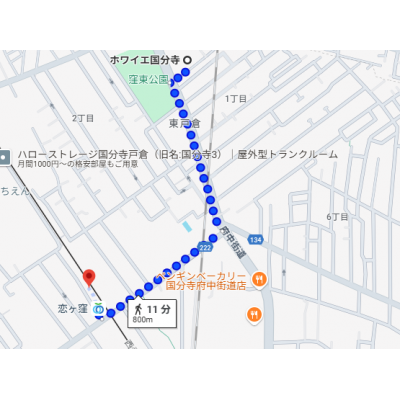 東都マンスリー　ホワイエ国分寺B棟の物件地図