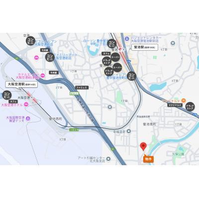 シェアラウンジ付きマンスリー！【梅田から直通15分】蛍池駅から徒歩圏内［goodroom residence 大阪豊中］（303）の物件地図