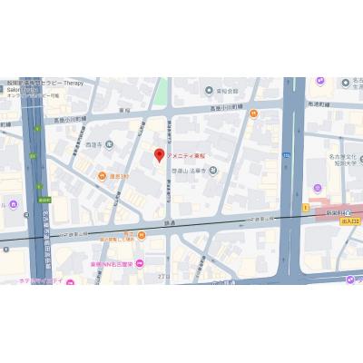 女性専用　アメニティ東桜　マンスリー　高速Wi-Fi完備・東山線 新栄町駅 徒歩6分・桜通線 高岳駅 徒歩5分の物件地図