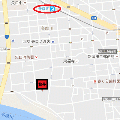 グッドステイ多摩川・矢口渡ルーブル七番館●『禁煙ルーム・1名入居限定・浴室乾燥付』【ベーシック】の物件地図