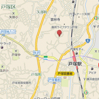 グッドステイ戸塚シャテーニュⅡ☆『禁煙ルーム・1名入居限定』【ライト】の物件地図