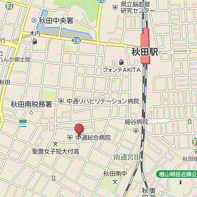 グッドステイ秋田ステーションフロント■『禁煙ルーム・1名入居限定・26平米・セパレート』【ベーシック】の物件地図