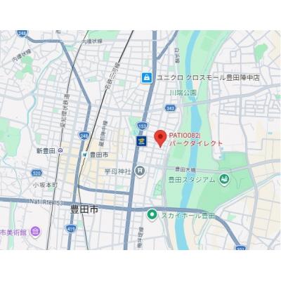🚉名鉄三河線「豊田市駅」 徒歩9分✨Wi-Fi無料📶 2Kゆったり空間＋家具家電完備🏠💖の物件地図