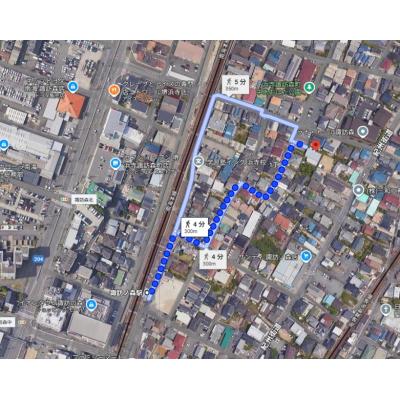 【✨🏰新築物件🏰✨】諏訪ノ森駅5分🚉イオンや100均もすぐ近くの便利物件♪家具家電付き🎏の物件地図