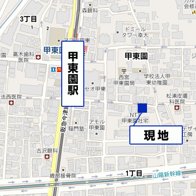グッドステイ西宮甲東園アーネスト■【ペット・ベーシック・駅2分・バス・トイレ別セパレート・32型ＴＶ】の物件地図