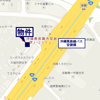 マンスリーリブマックス那覇おもろまち北ベルアージュ☆【ペット・駐車場有・NET対応】≪エクセレントシリーズ≫の物件地図