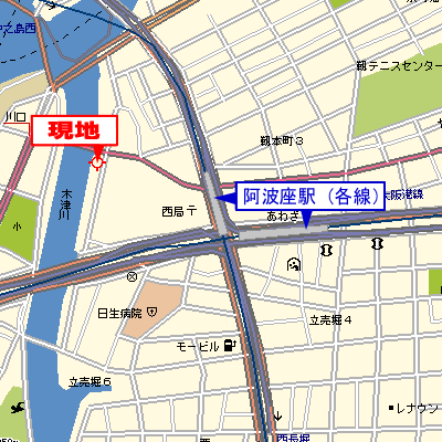 マンスリーリブマックス本町リバーイースト◆【ペット・NET対応・洗浄機能付便座】≪スタンダードシリーズ≫の物件地図