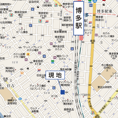 マンスリーリブマックス博多駅前スカイコートⅡ●【ペット・NET対応】≪エクセレントシリーズ≫の物件地図