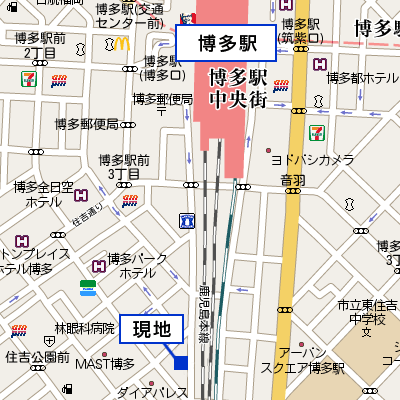 マンスリーリブマックス博多駅前スカイコート□【ペット・NET対応】≪エクセレントシリーズ≫の物件地図