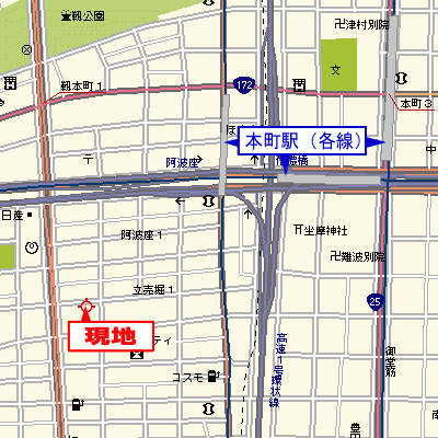 グッドステイ大阪本町フィオレ■『ペット・全室角部屋・25平米』【ハイクラス・光NET対応・洗浄機能付便座】の物件地図
