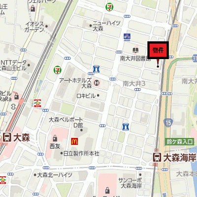 グッドステイ大森海岸NORTHステージ■『禁煙ルーム・3点UB』【ライト】の物件地図