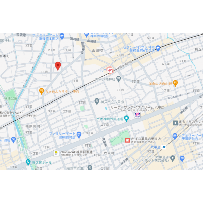 トラスト六甲3【阪急六甲駅徒歩5分♪　Wi-Fi無料★】の物件地図