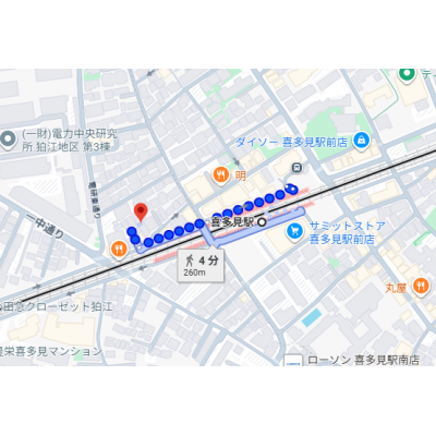 東都マンスリー　メゾン・ド・リブル　【Wifi無料！喜多見駅徒歩3分！】の物件地図