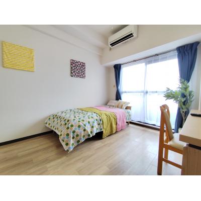 🌷🌷【駅🚃もドンキ🛒も徒歩5分！】バストイレ別✨浴室乾燥機付🎵◎家具家電付🌷🌷の物件地図