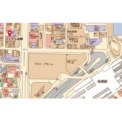 三島のマンスリー　高槻駅前①　Aタイプ　オートロックの物件地図