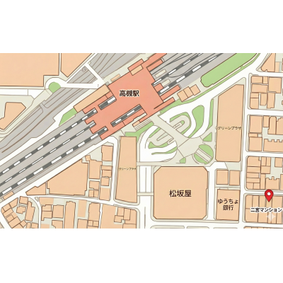 三島のマンスリー　高槻駅前②　★インターネット無料★の物件地図